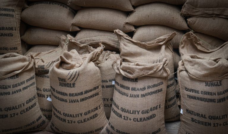 coffee in 60 kg gunny bags